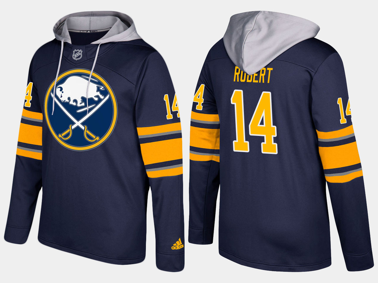 NHL Men Buffalo sabres retired 14 rene robert blue hoodie